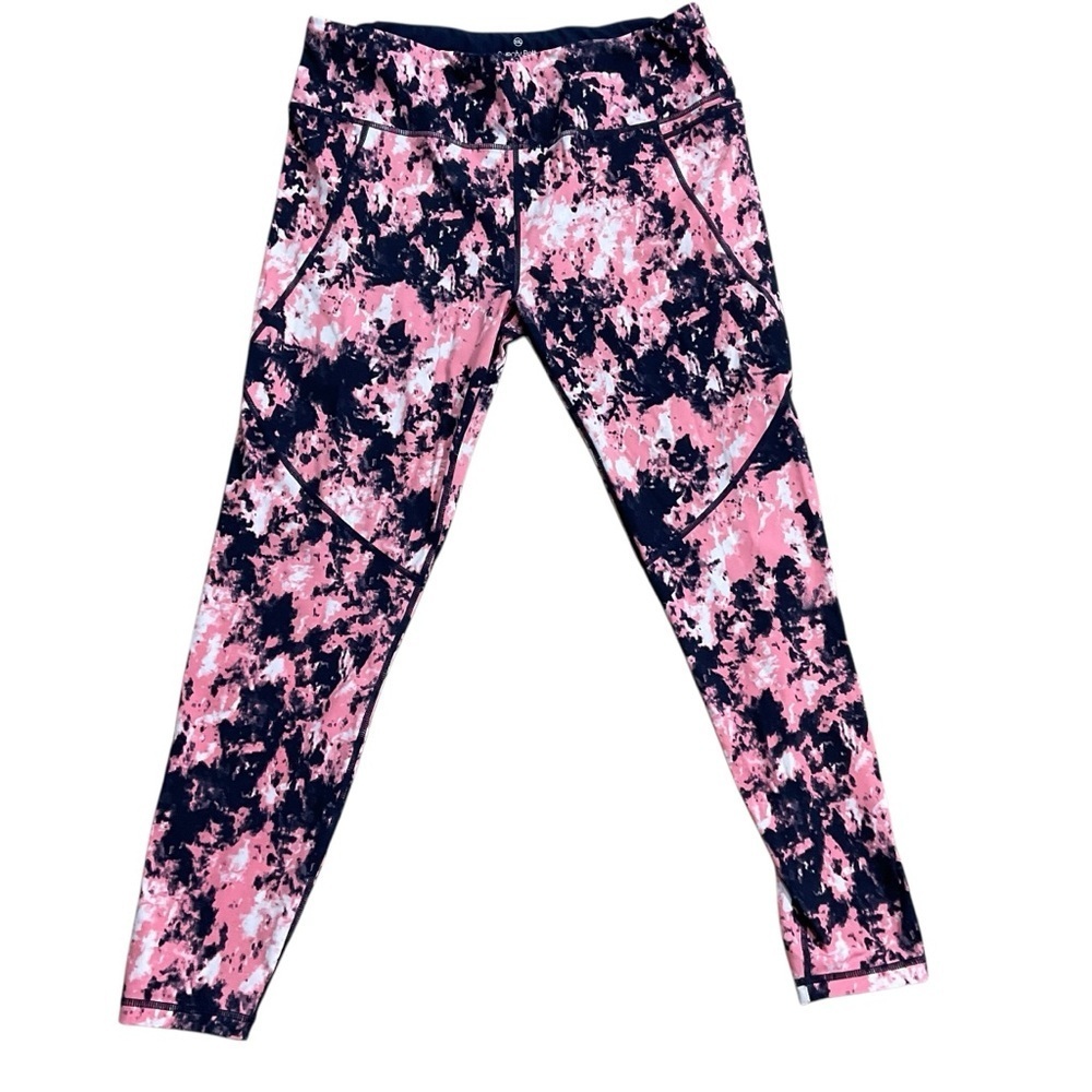 Sweaty Betty Power Pocket Workout Leggings Pink Abstract Tie Dye XXL full length